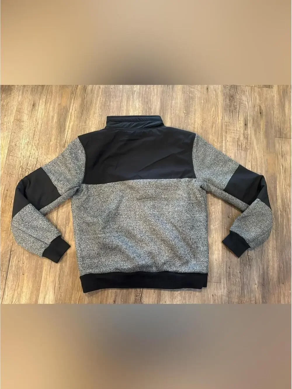 NWOT Hooey Men's Gray & Black Tech Fleece Zip-Front Western Outdoors Jacket Sz M